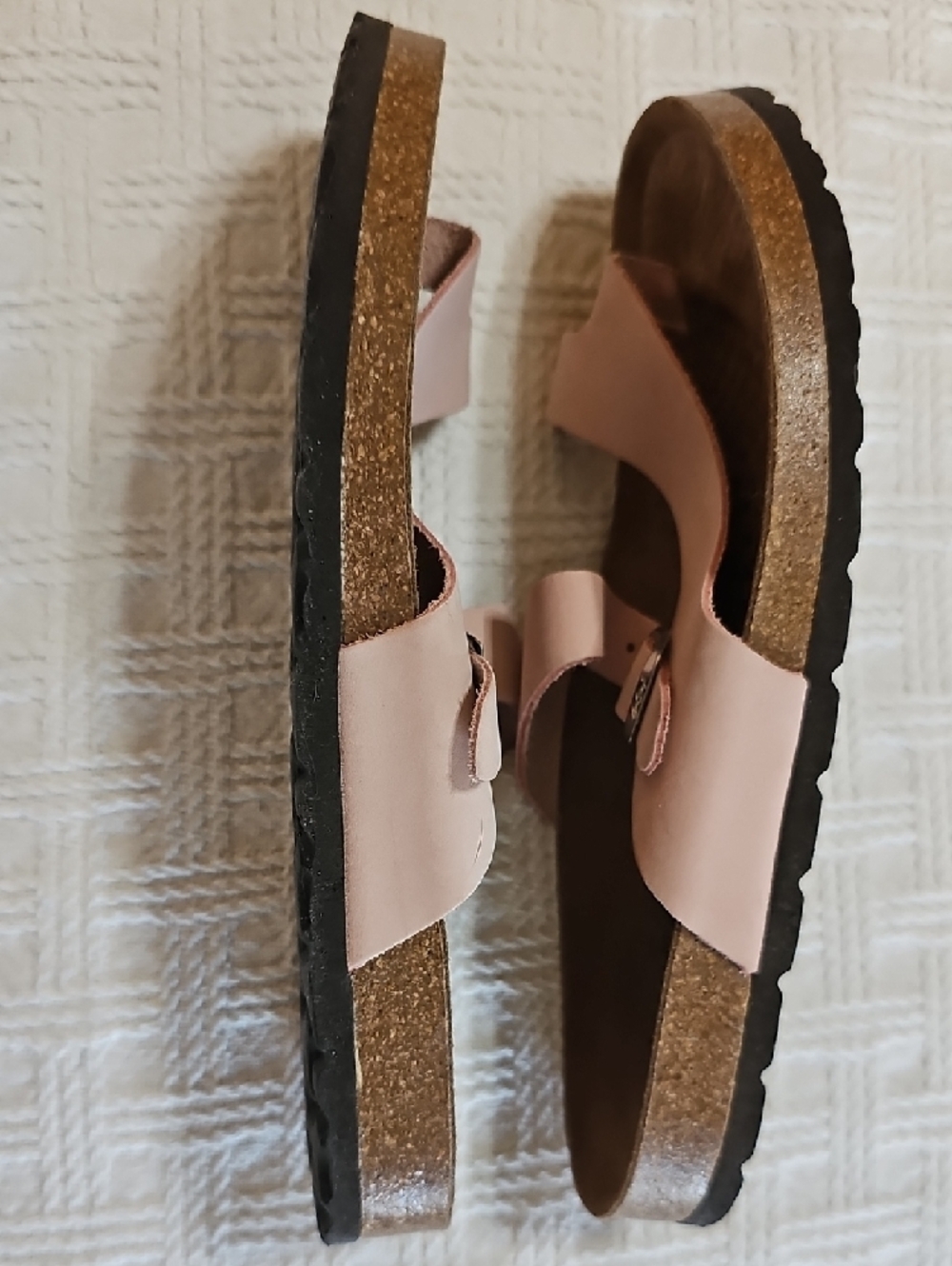 Biostep Women's Pale Pink Buckle Slide Sandals - Picture 5 of 7